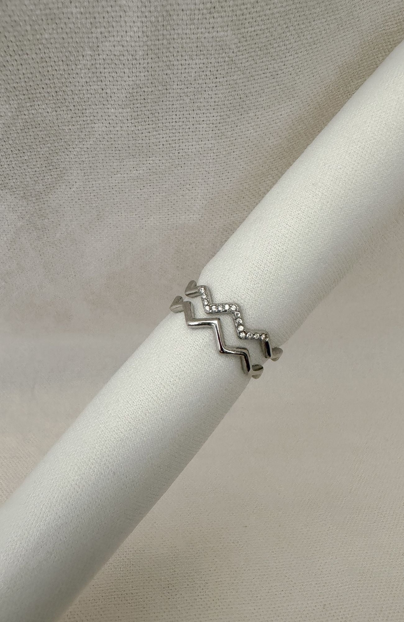 Bague "Wavy" argenté
