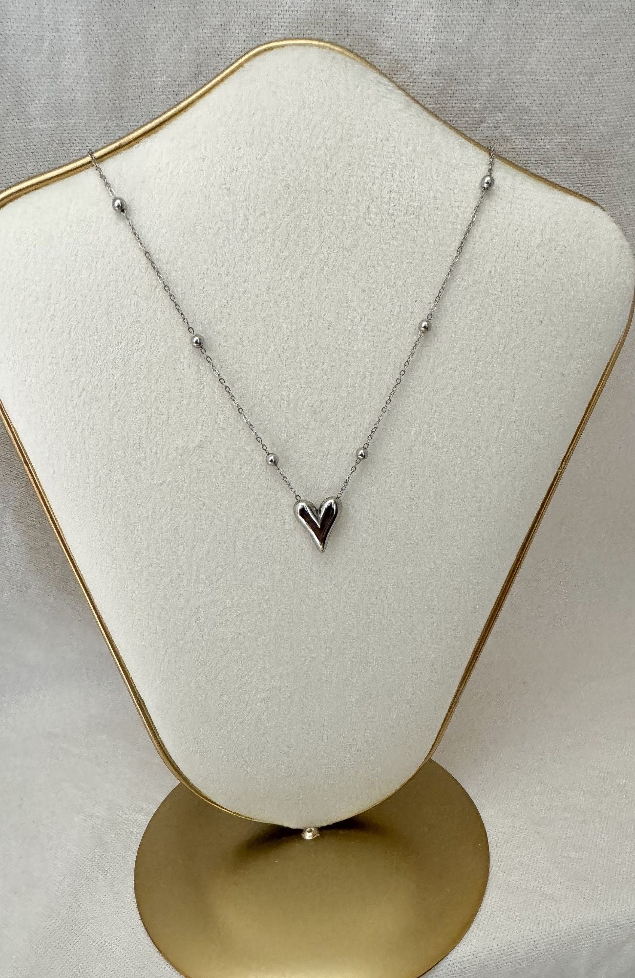 Collier "Heart" argenté