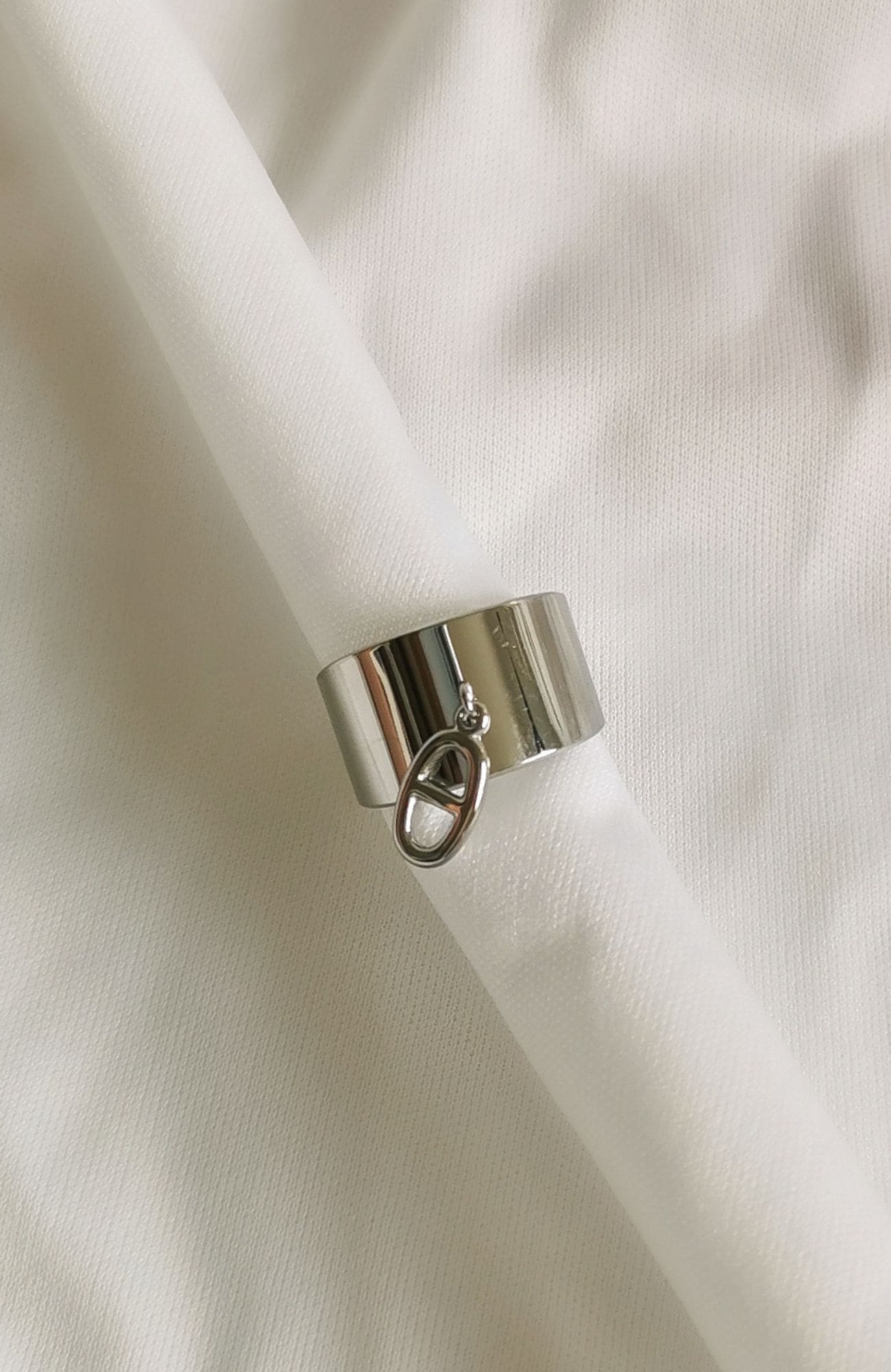 Bague "Ambre breloque" argenté