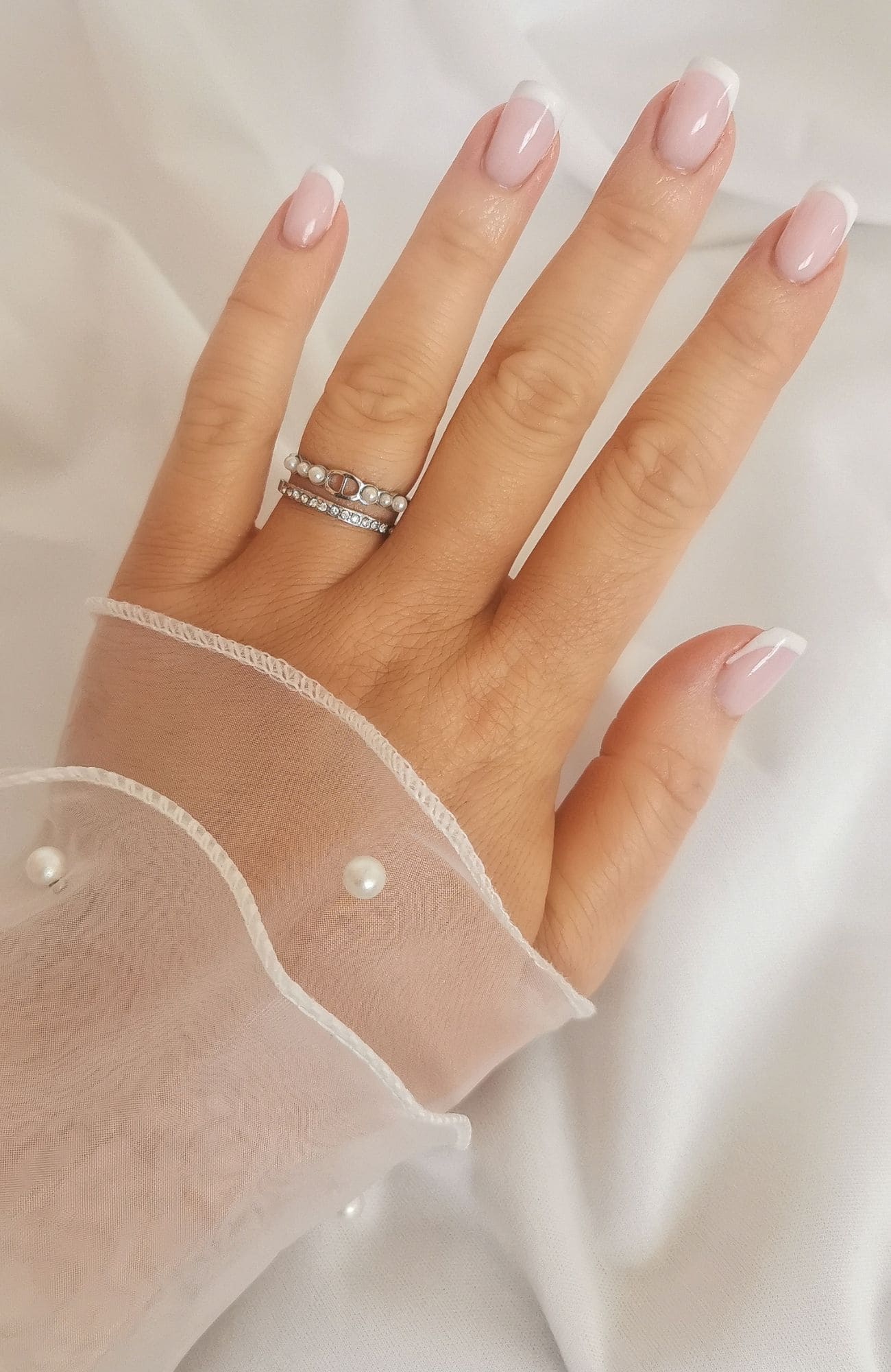 Bague "Ambre" argenté