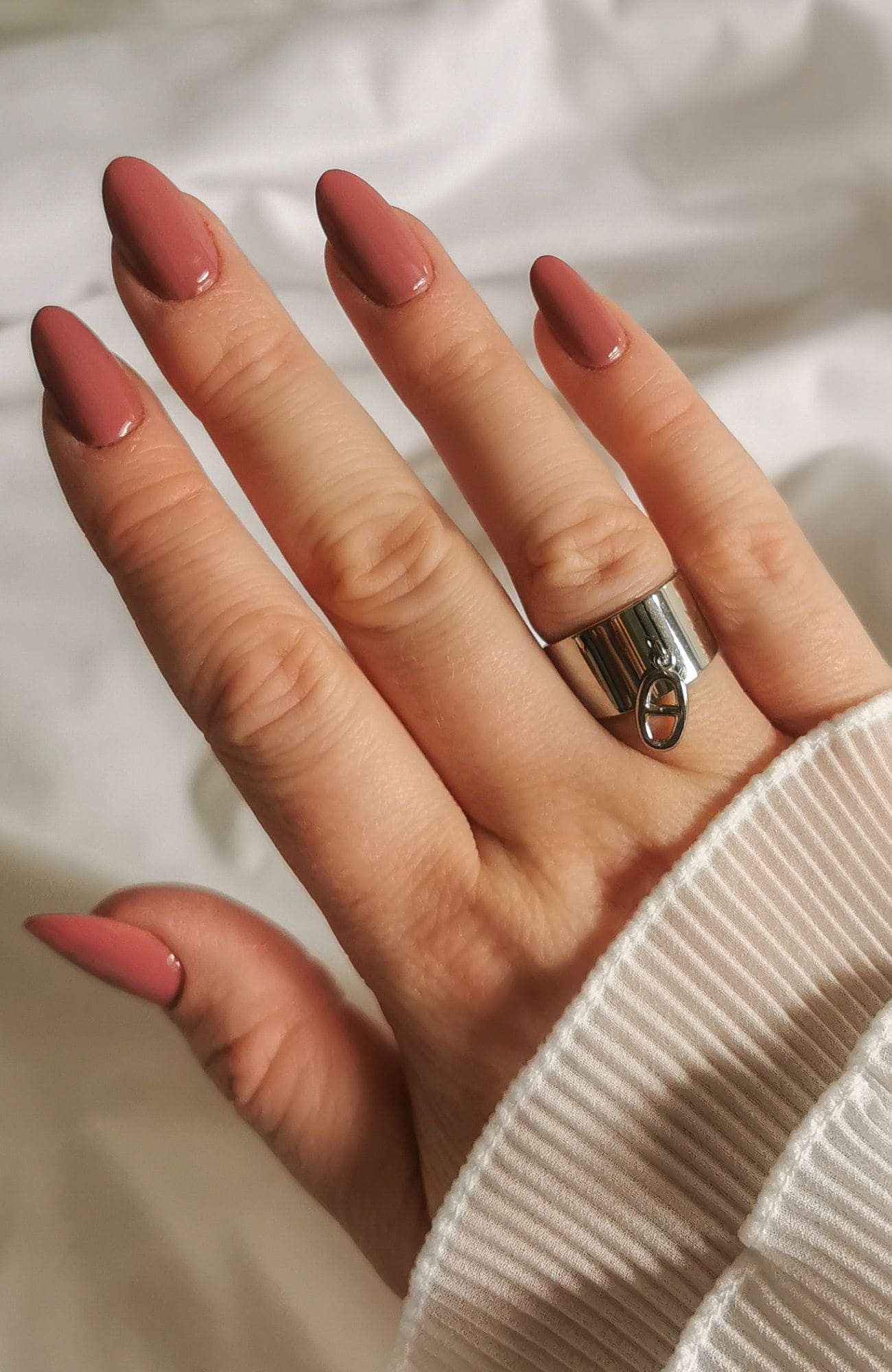 Bague "Ambre breloque" argenté