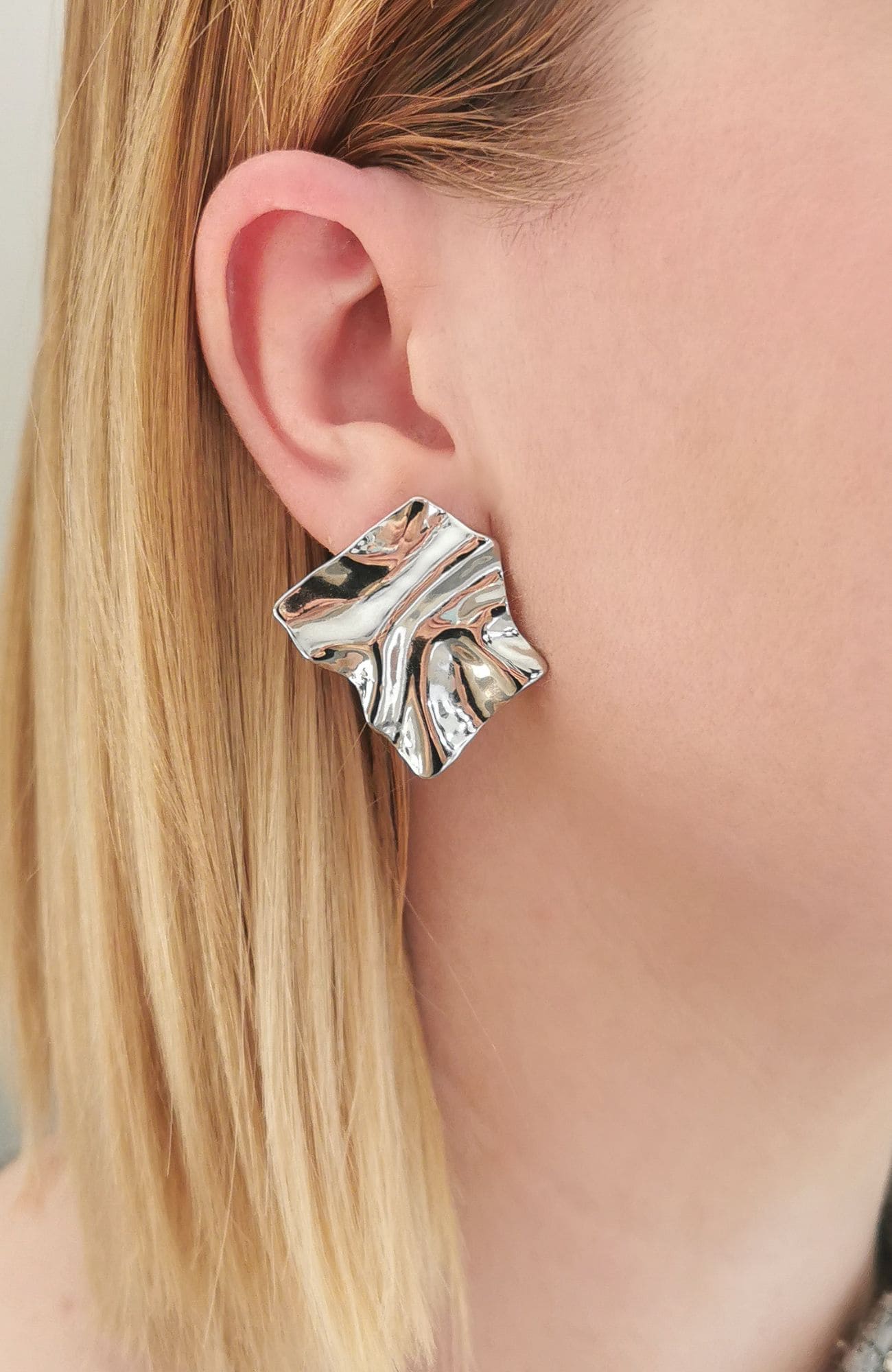 Boucles "Elena" argenté