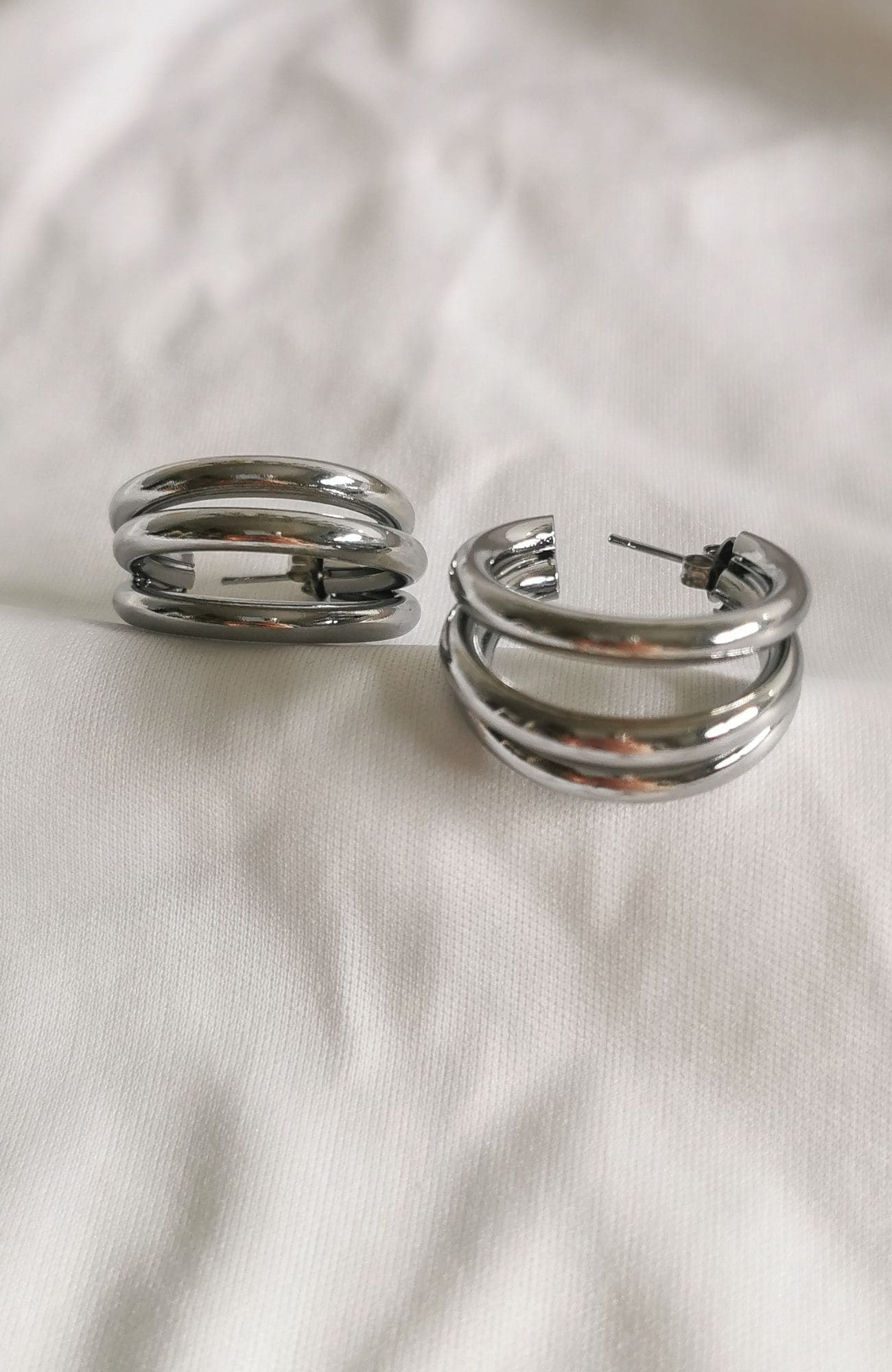 Boucles "Bonnie" argenté