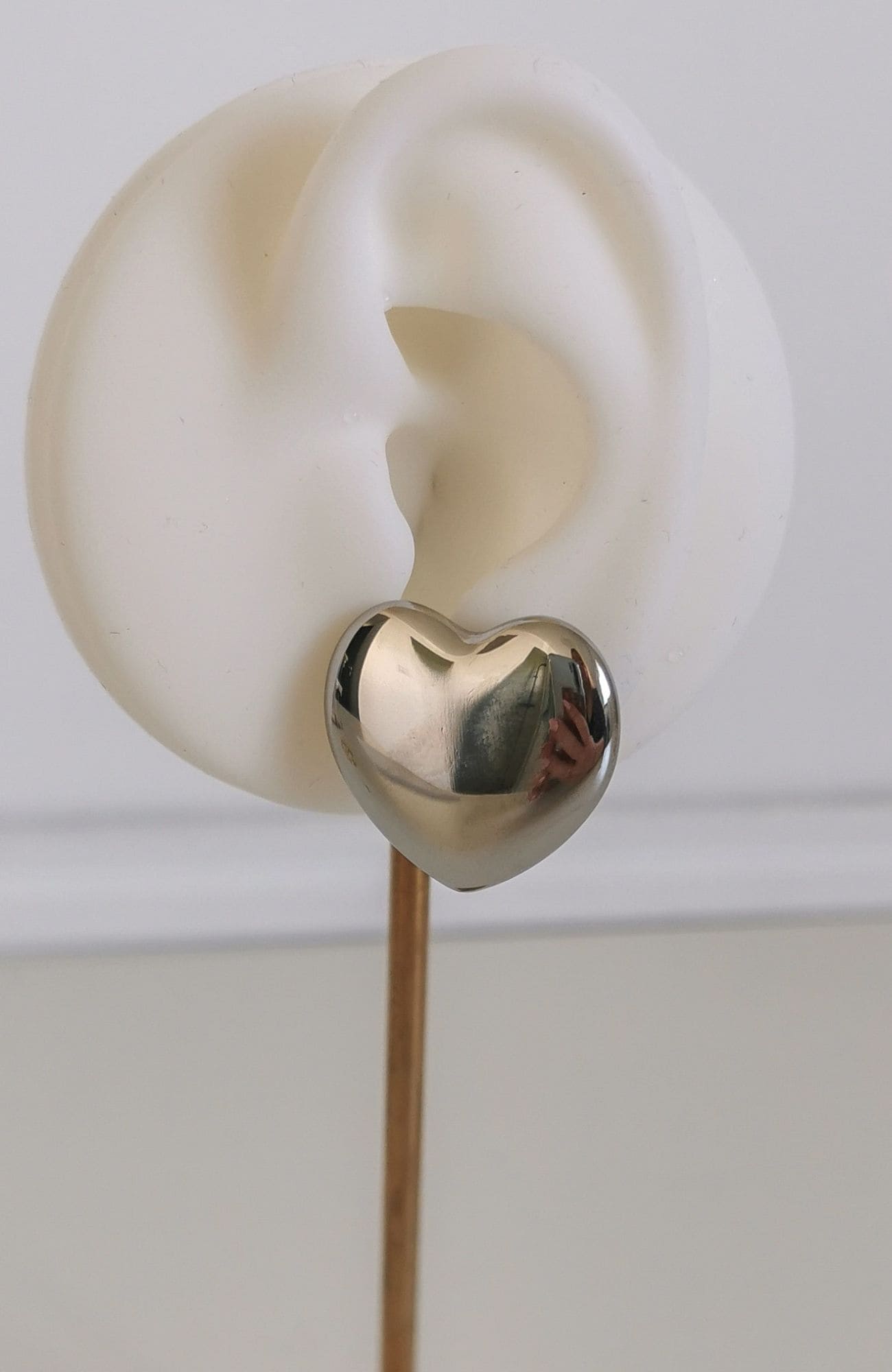 Boucles "Coeur" argenté
