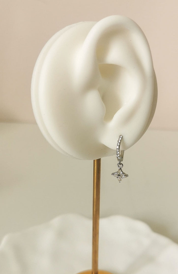 Boucles "Hazel" argenté