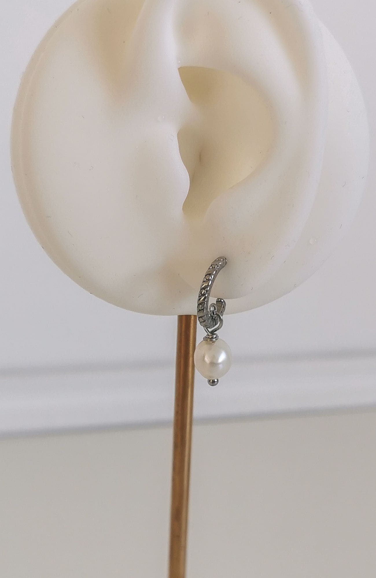Boucles "Polynésie" argenté