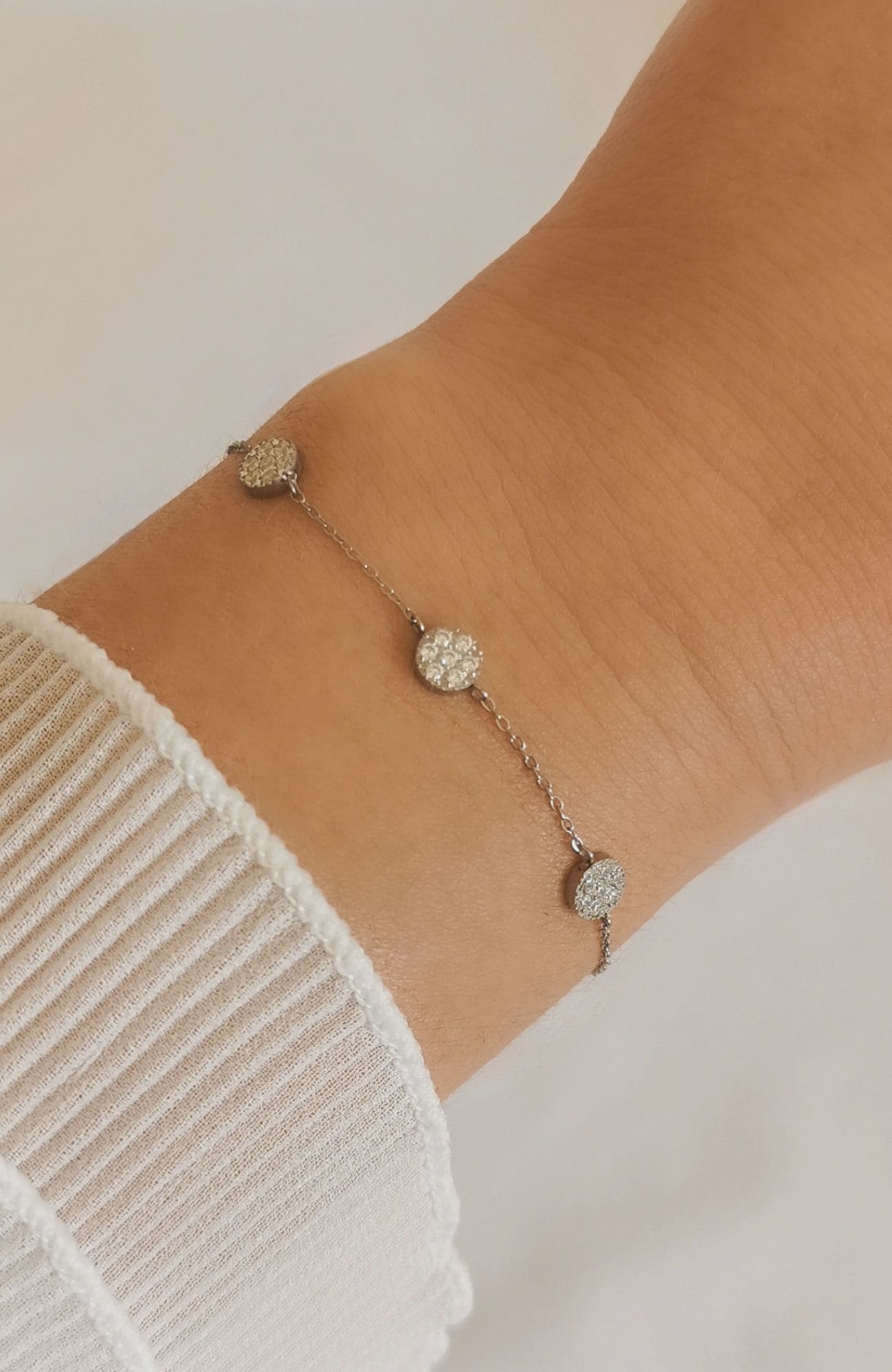 Bracelet "Jade" argenté