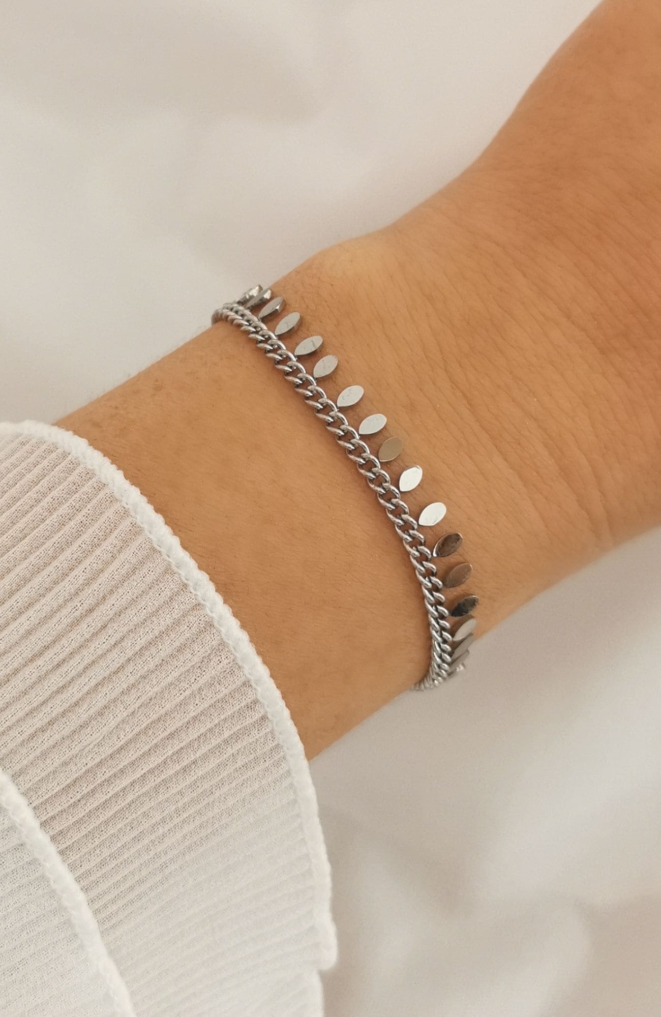 Bracelet "Palma" argenté