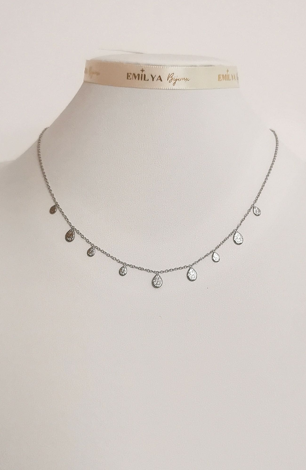 Collier "Léane" argenté