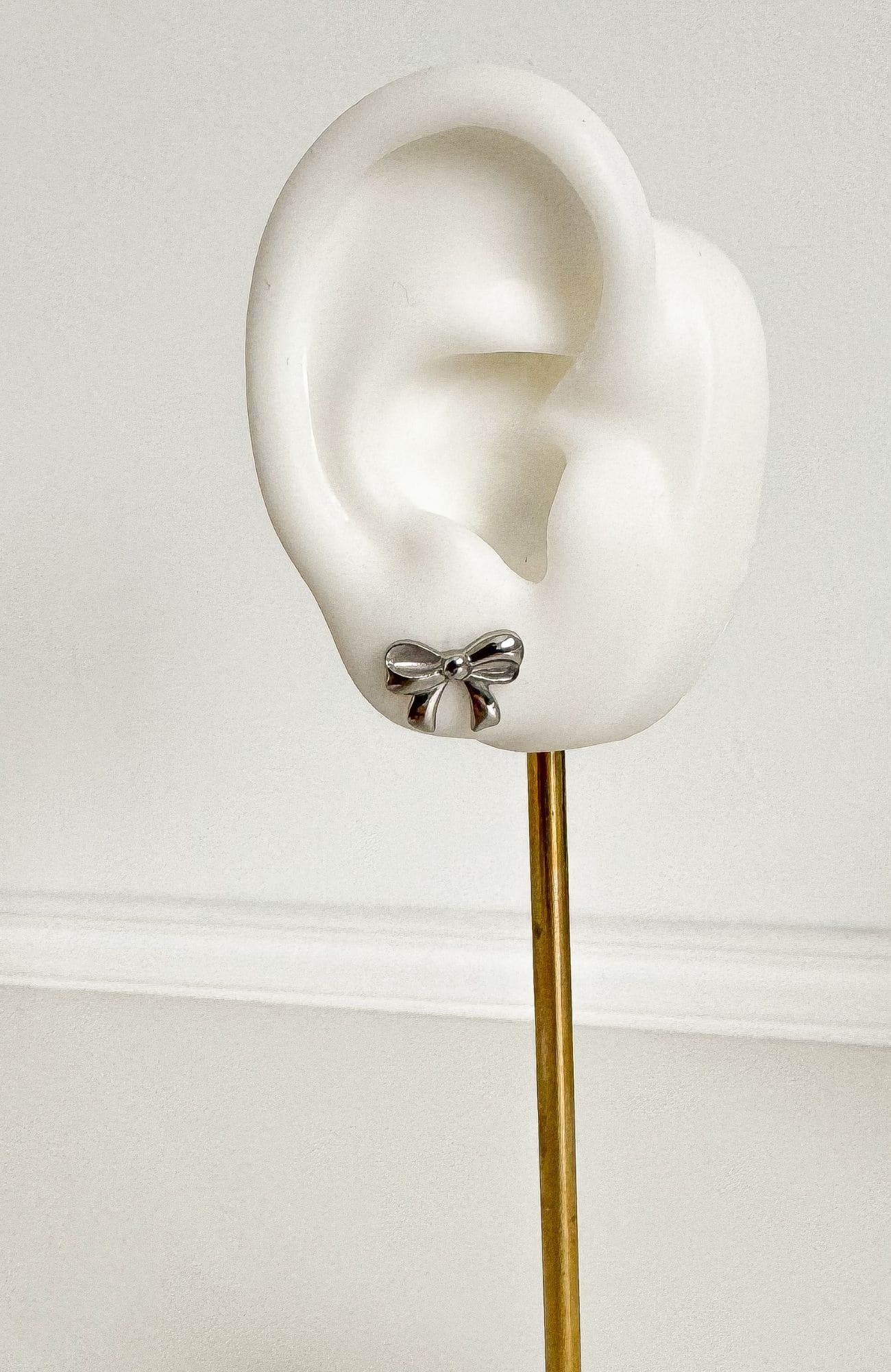 Boucles "Bow" argenté