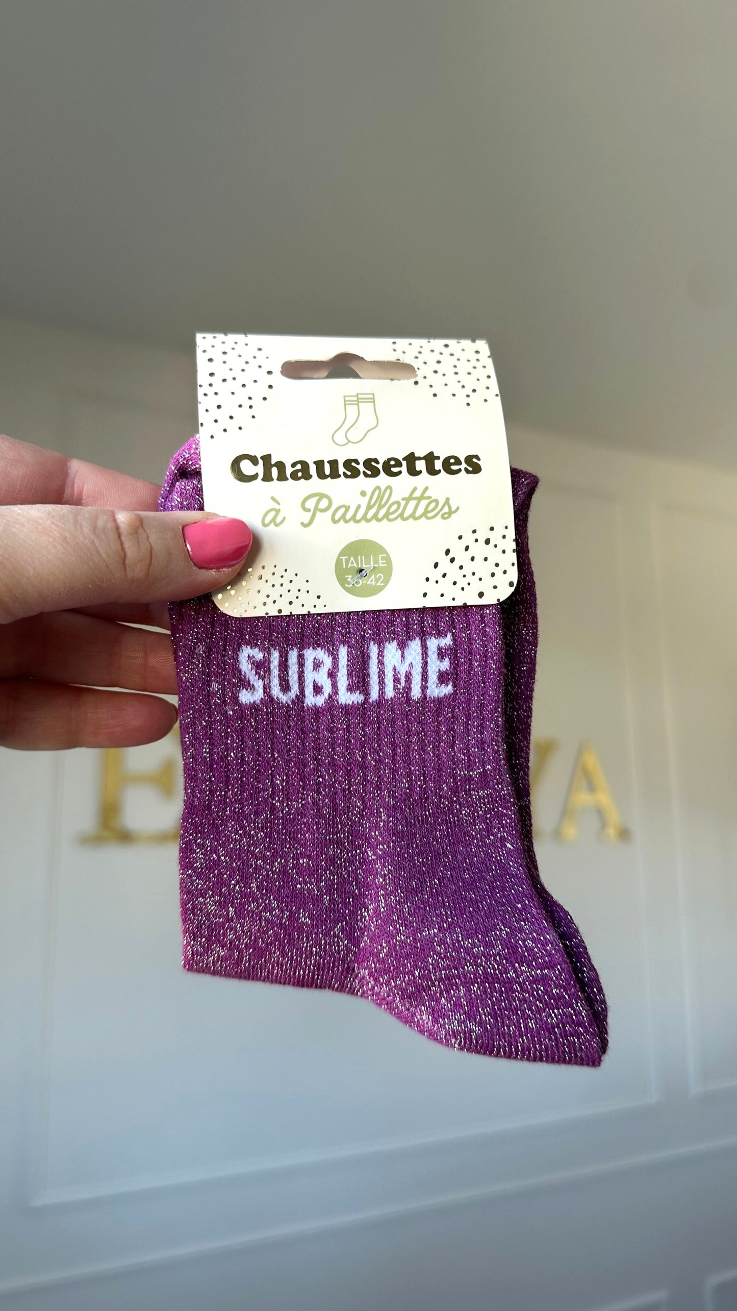 chaussettes à paillettes à offrir, cadeau idéal