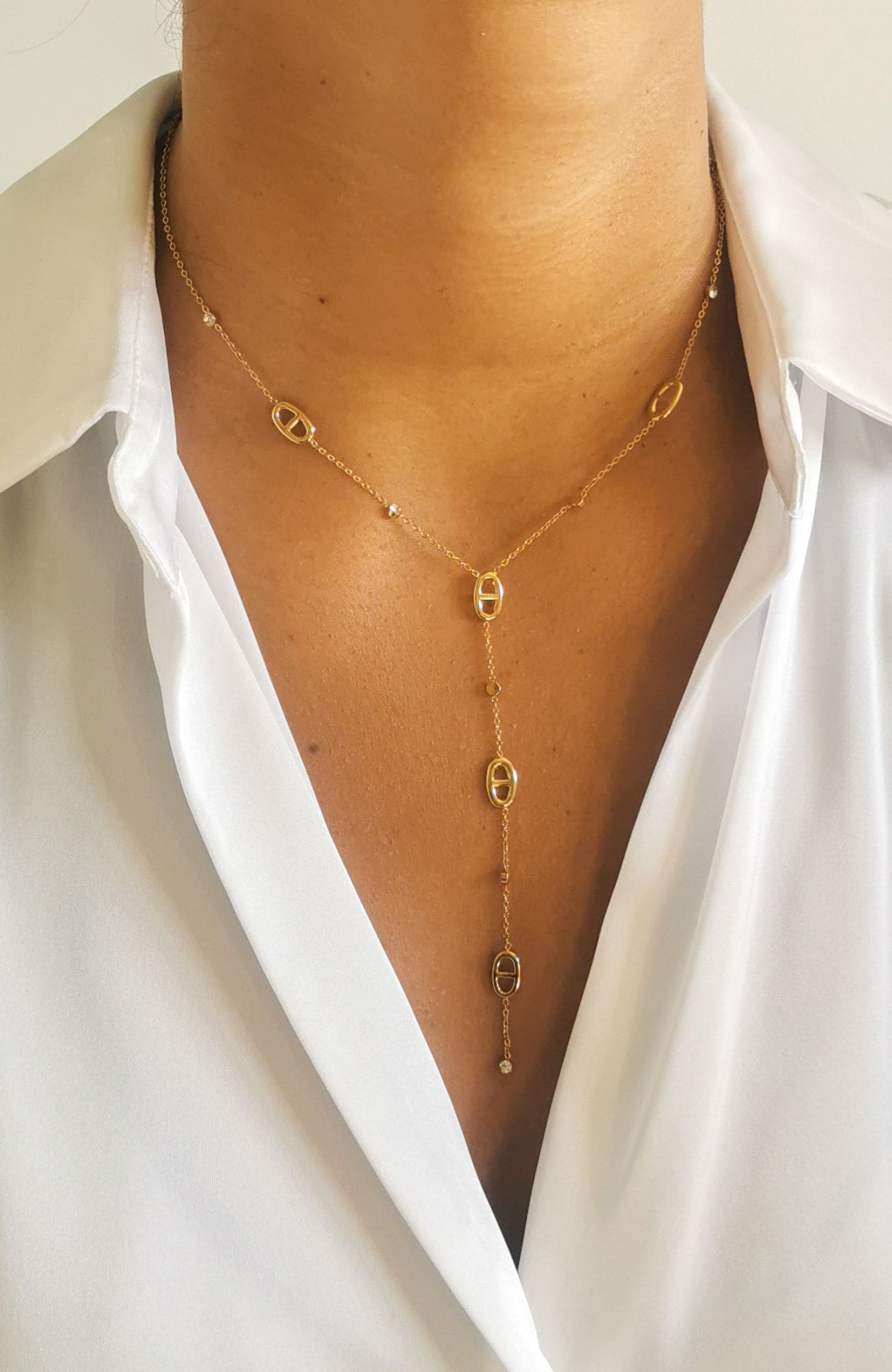 Collier "Ambre long"