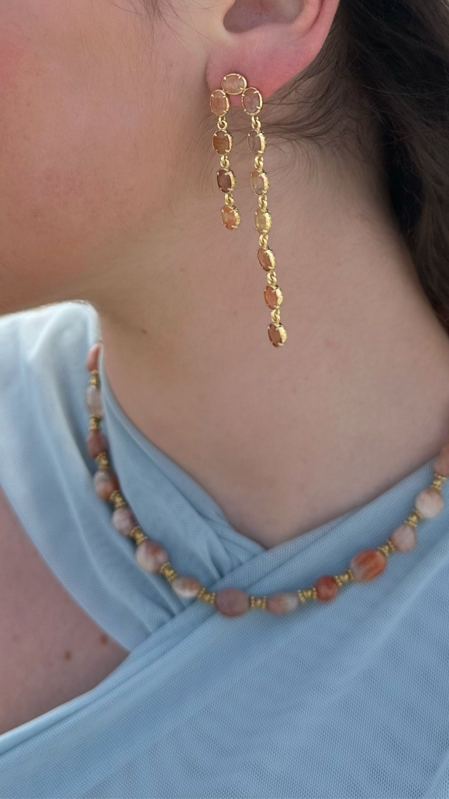 Boucles "Eden" pierre de soleil