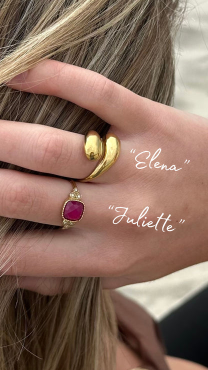 Bague "Juliette" agate rose