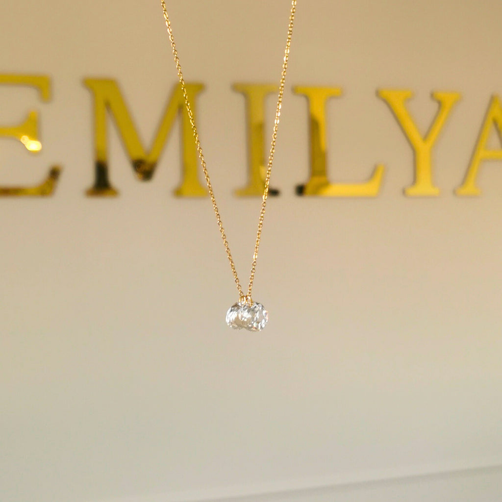 Collier "Cristal" 2 pendentifs