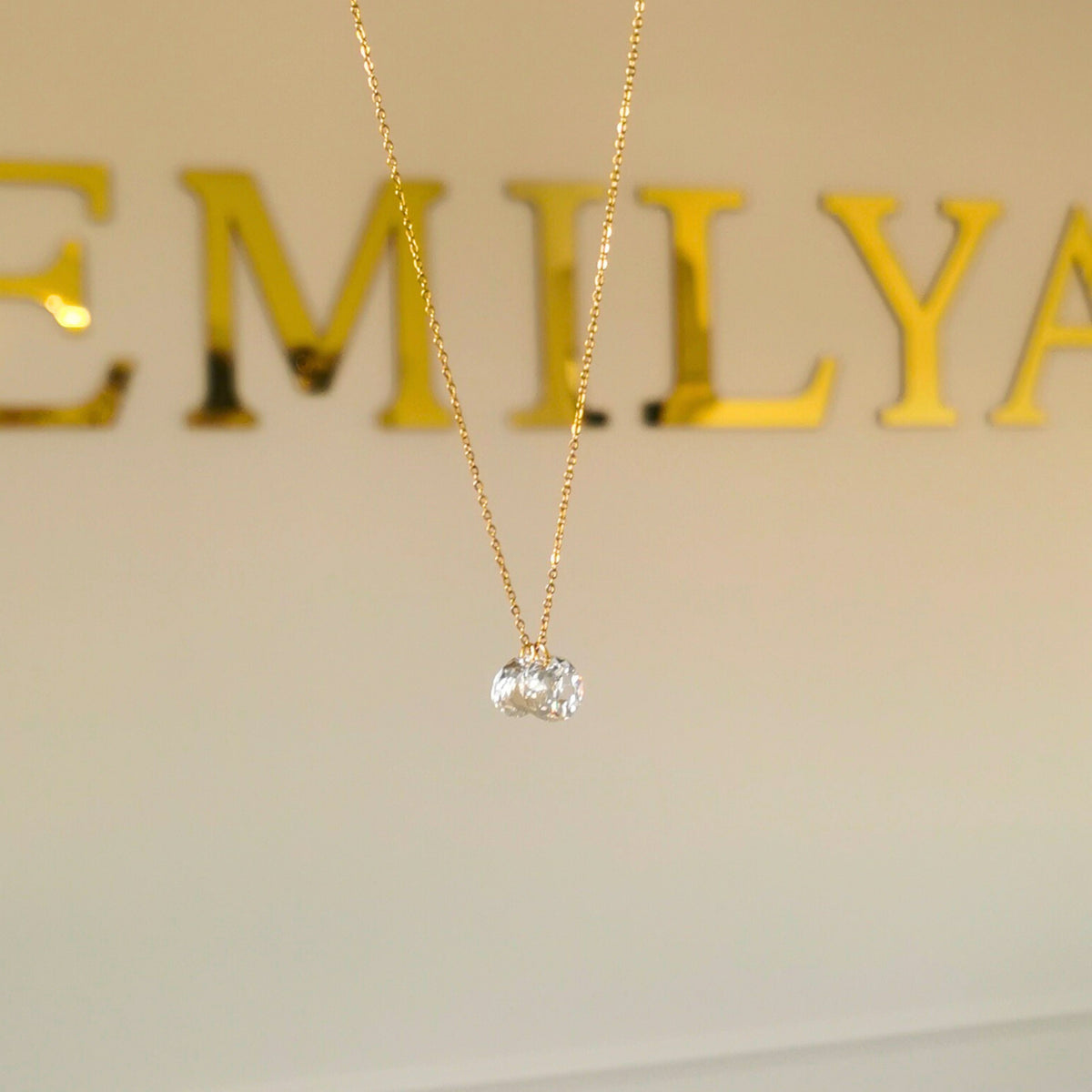 Collier "Cristal" 2 pendentifs