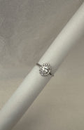 Bague Nina argentée halo fleuri en acier inoxydable - Emilya Bijoux