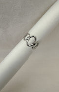Bague Tess argentée à maillons ovales, acier inoxydable - Emilya Bijoux