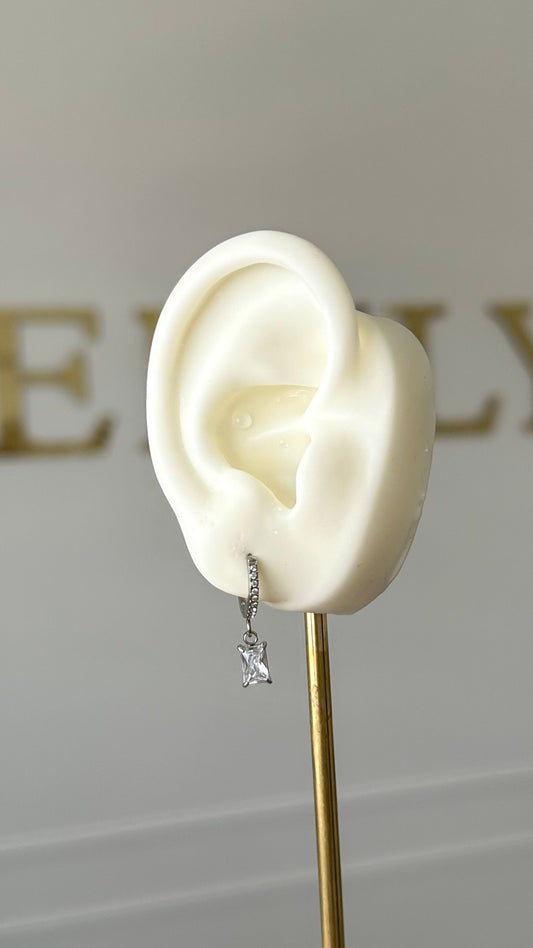 Boucles "Opale" argenté