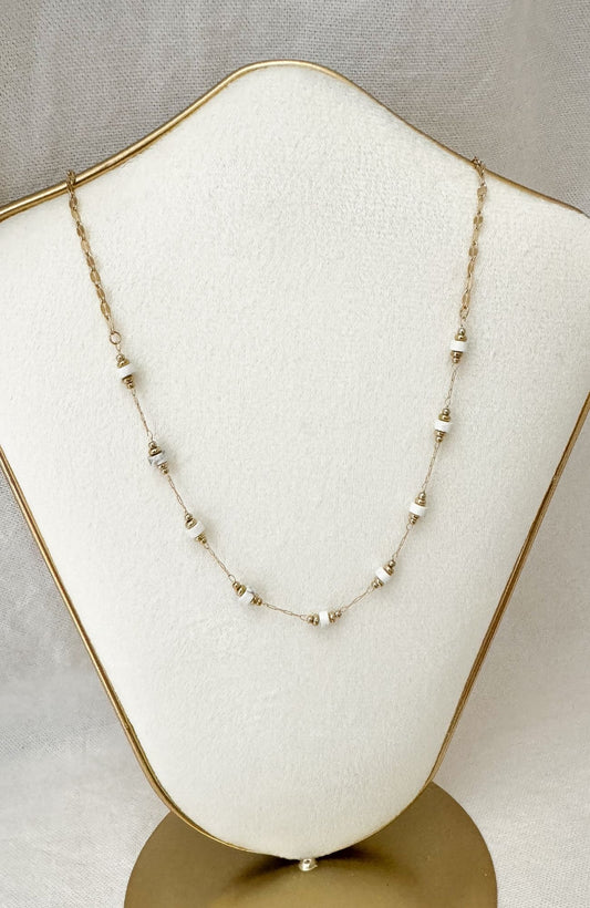 Collier "Fiby" blanc