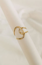 Bague Cali dorée entrelacée en acier inoxydable - Emilya Bijoux