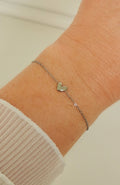 Bracelet Coeur argenté en acier inoxydable, symbole d'affection à offrir