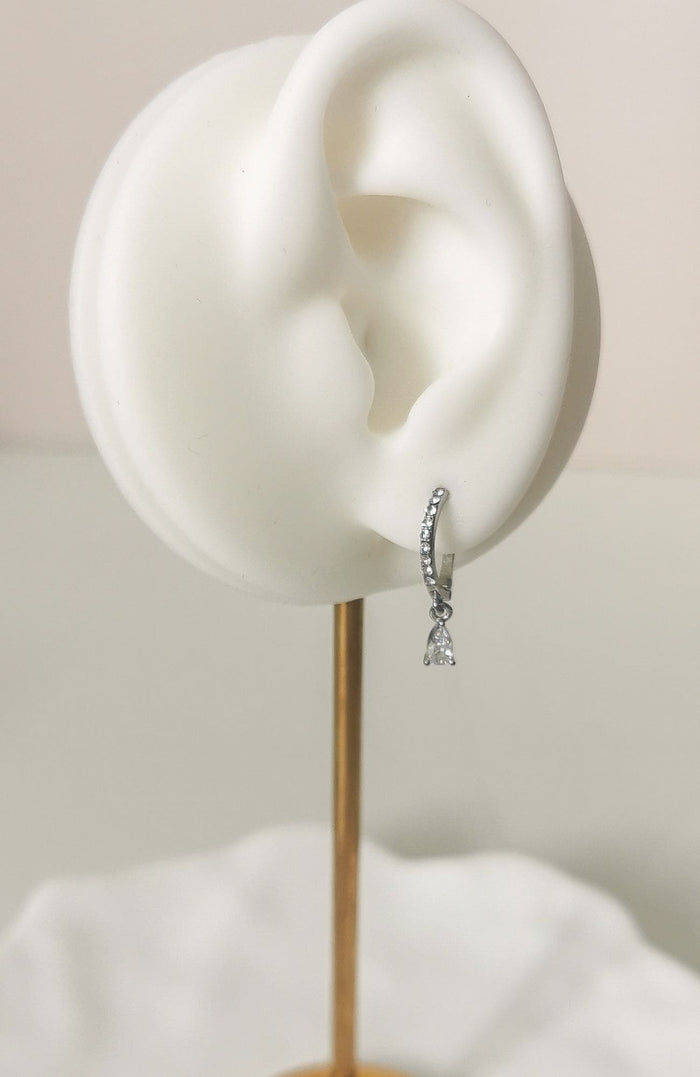 Boucles "Lily" argenté