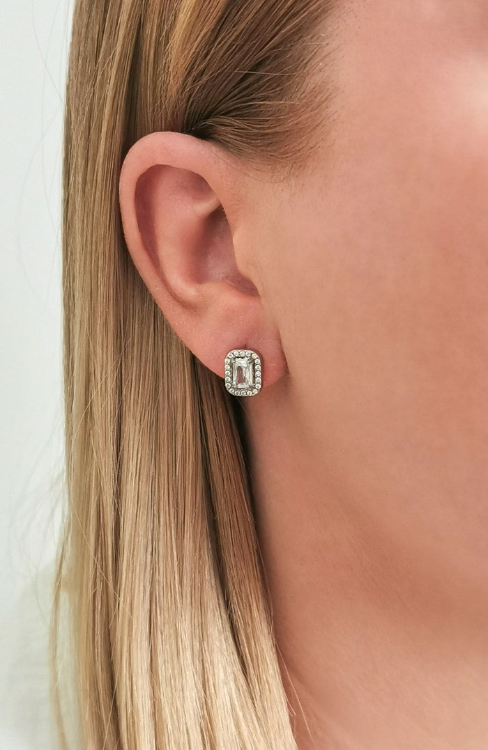 Boucles "Georgia" argenté