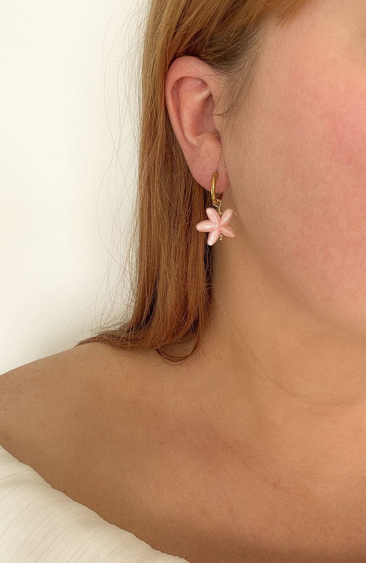 Boucles "Nouméa" Rose