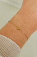 Bracelet Coeur doré en acier inoxydable, symbole d'affection à offrir