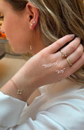 Bague Joy dorée en acier inoxydable avec ligne de zircons - Emilya Bijoux