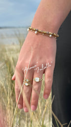 Bague "Juliette" nacre blanche