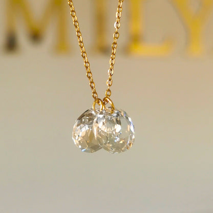 Collier "Cristal" 2 pendentifs