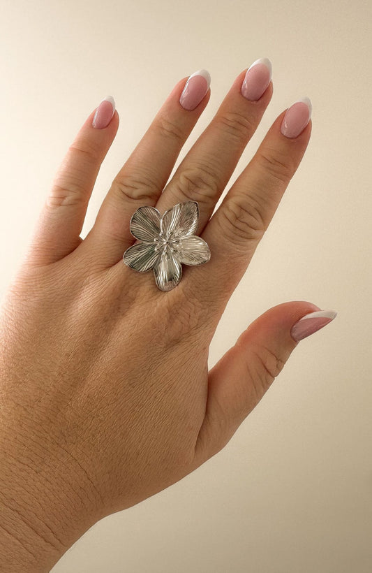 Bague "Estéa"  argenté