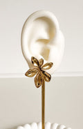 Boucles d'oreilles puce fleur dorée six pétales Emilya Bijoux