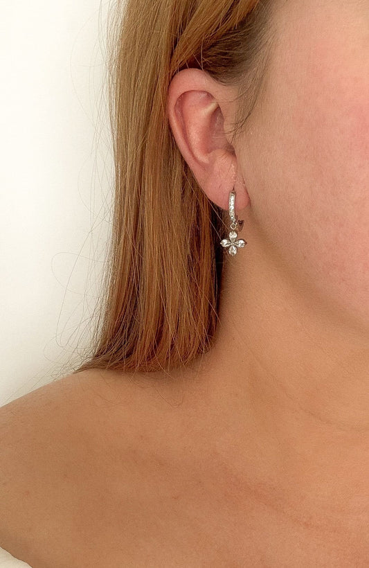 Boucles "Dalia" argenté