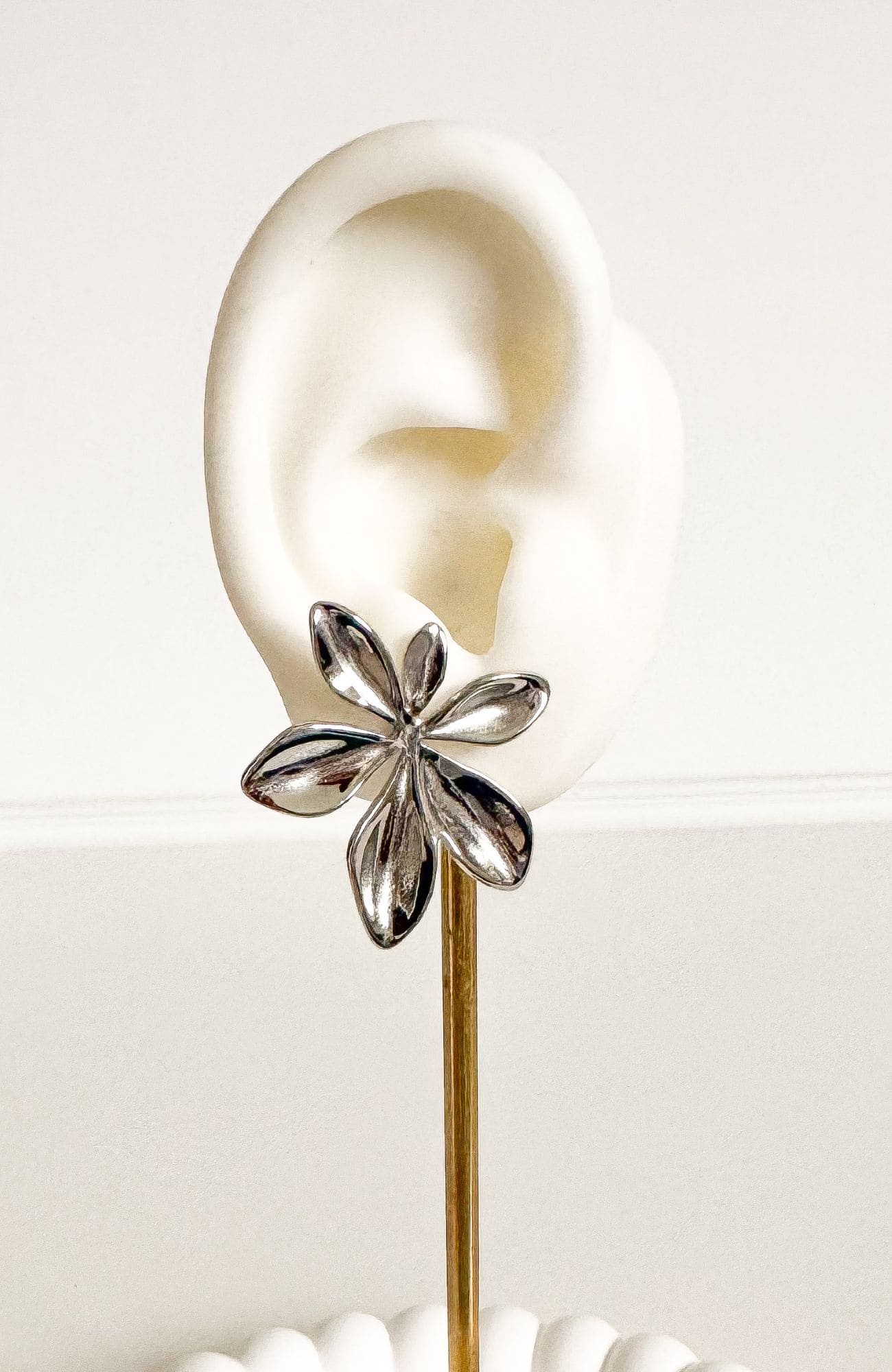 Boucles "Aura" argenté