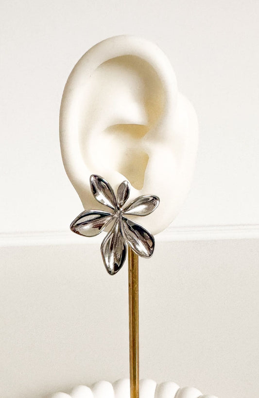 Boucles "Aura" argenté