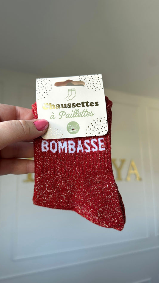 chaussettes à paillettes humour à offrir chaussettes cadeau original