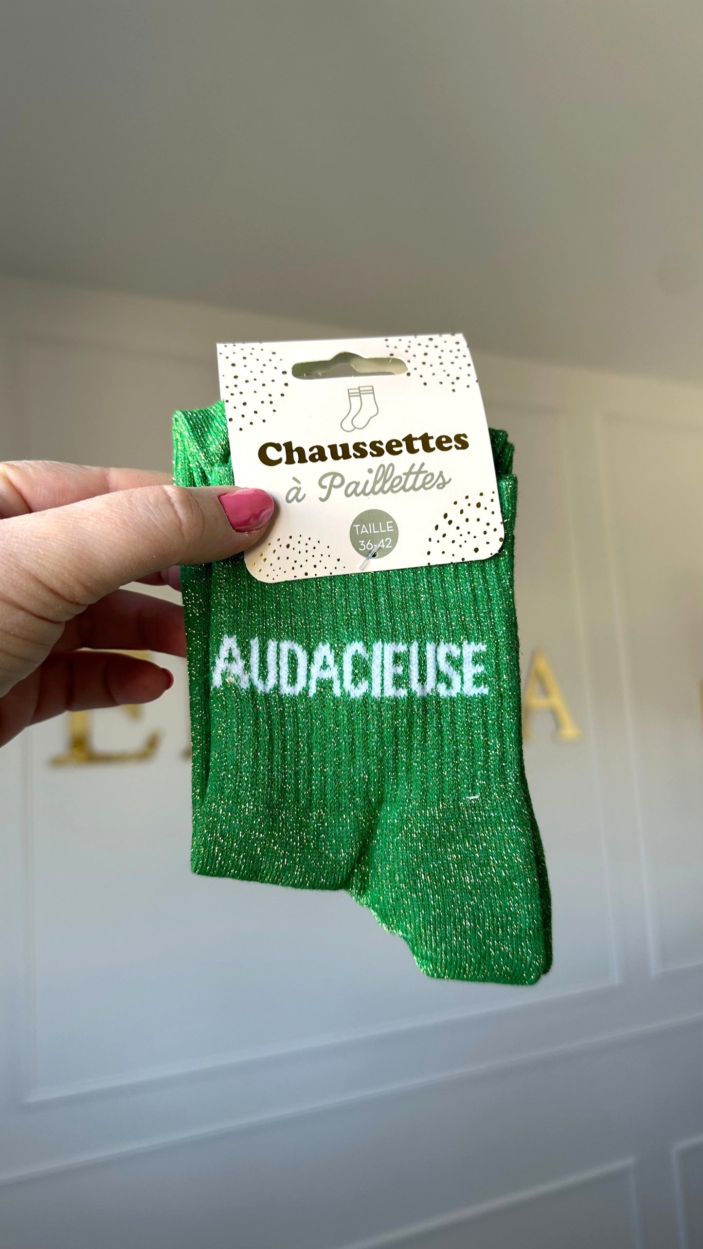 chaussettes à paillettes cadeau femme 