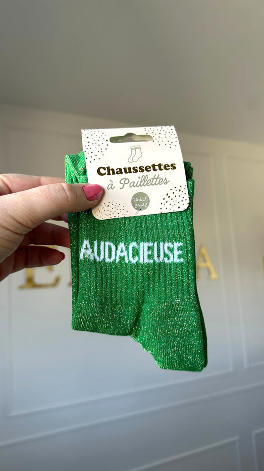 chaussettes à paillettes cadeau femme 