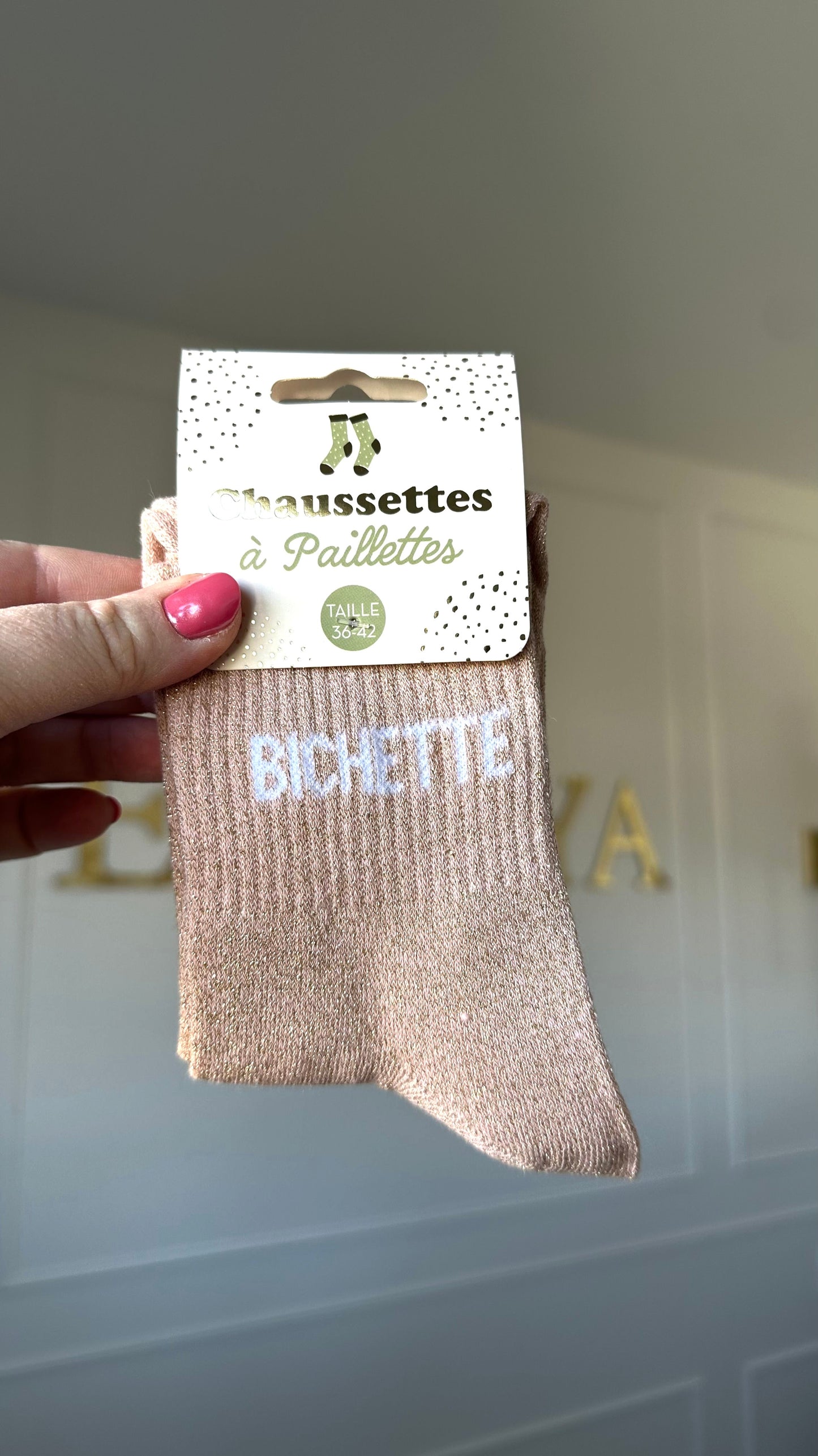chaussettes à paillettes originales à offrir, idée cadeau original , cadeau femme