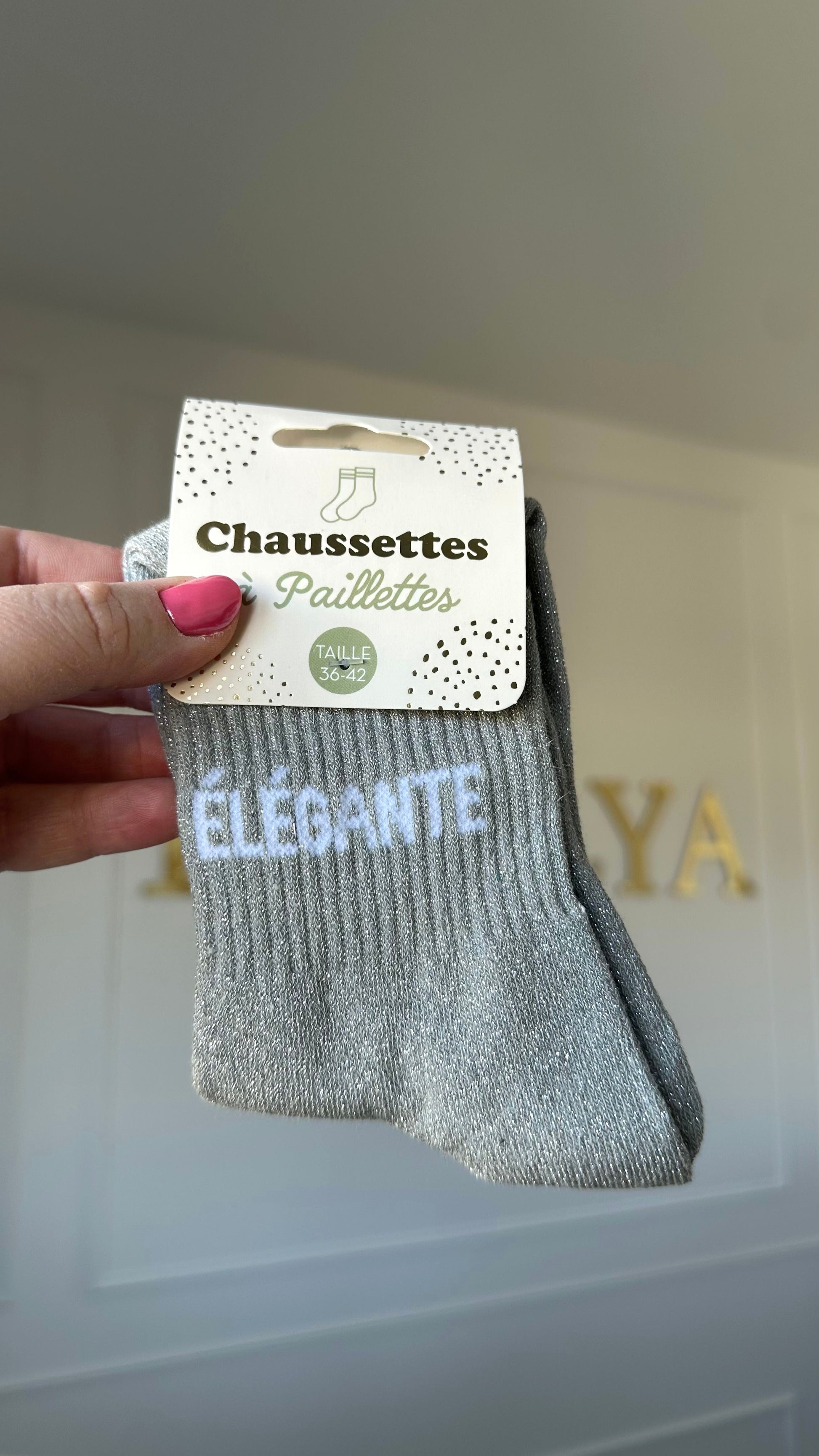 chaussettes à paillettes femme idée cadeau emme originale 