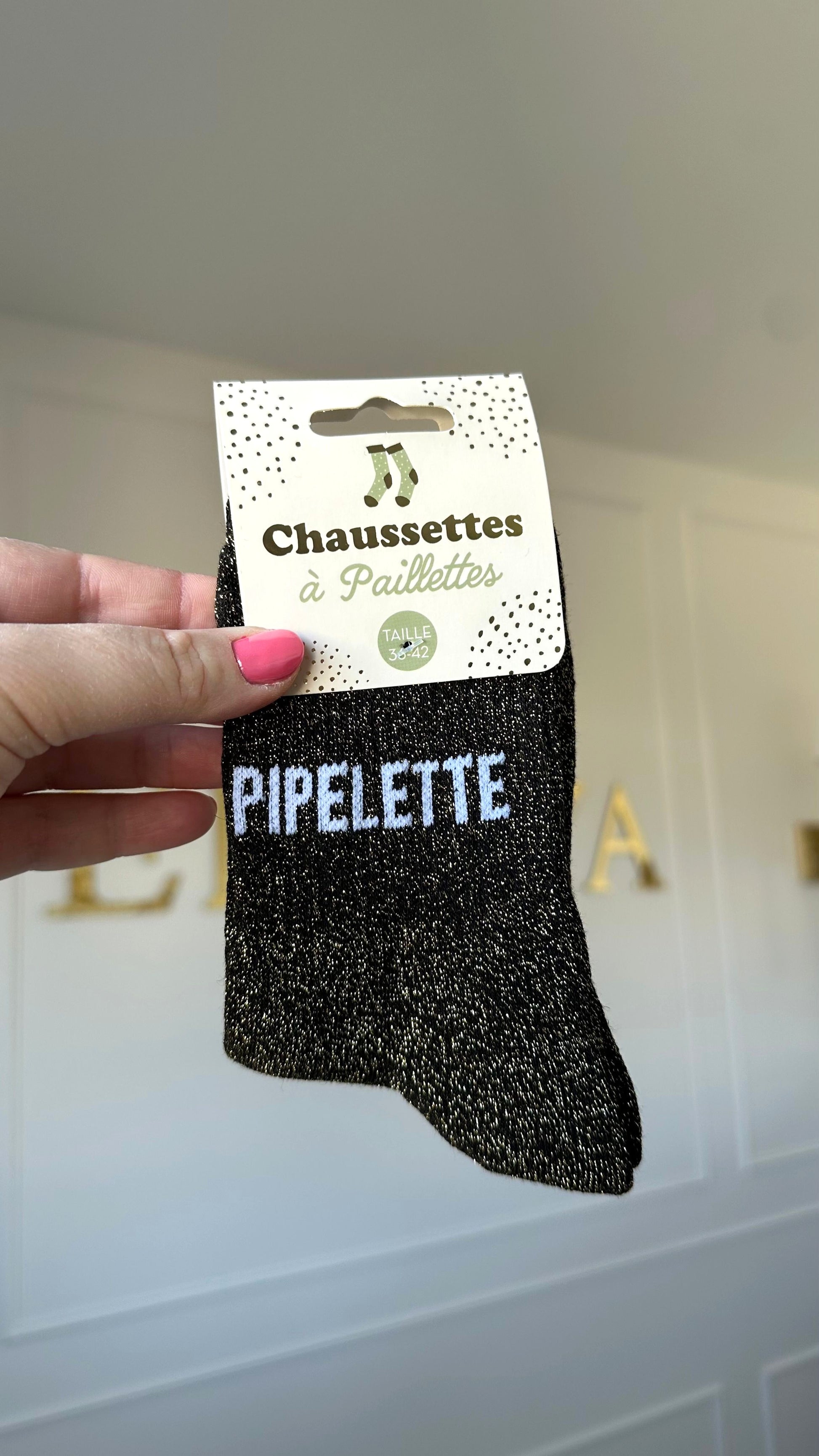 chaussettes à paillettes à offrir, cadeau femme original 