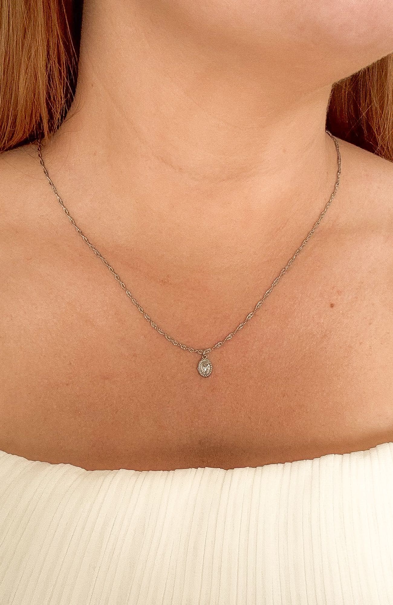 Collier "Laïa" argenté
