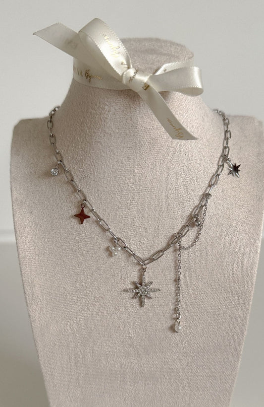 Collier "Telma" argenté
