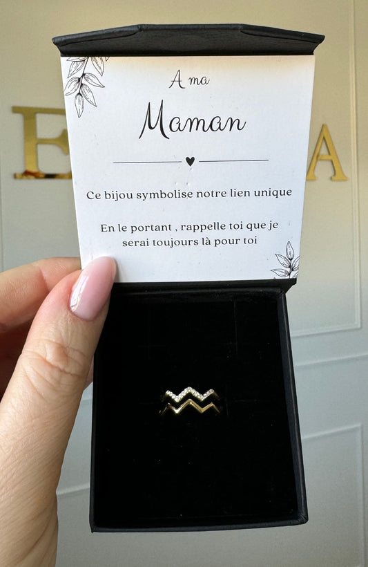 Bague "Wavy" Maman